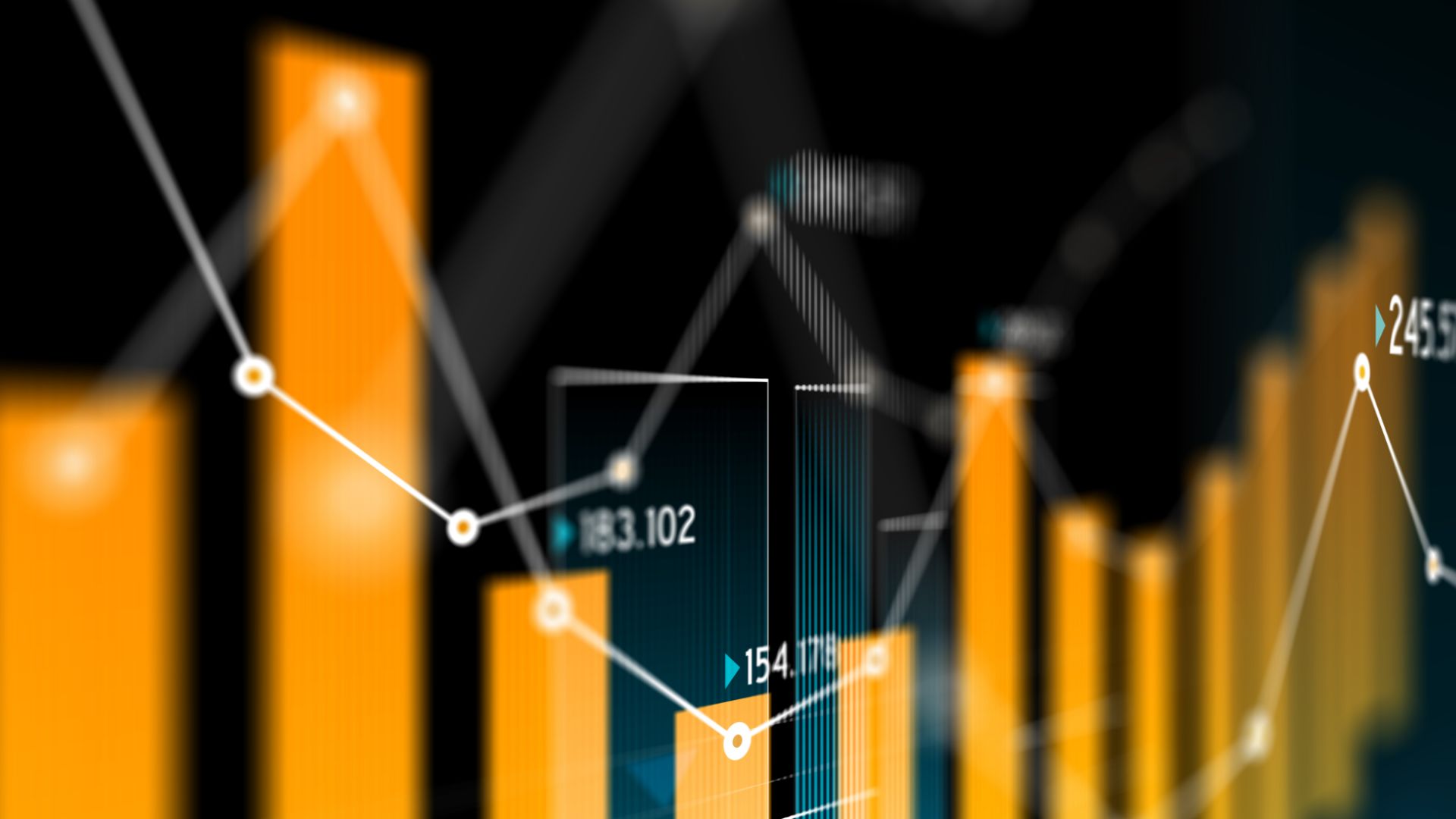 Close-up photo of multiple graphs.