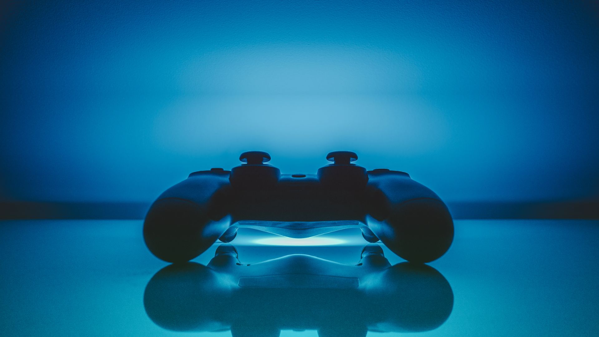 Playstation controller from behind.